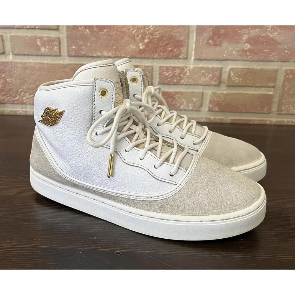 Nike Air Jordan Jasmine GG White Gold Size 6Y -7.5W Sneakers 768927-109